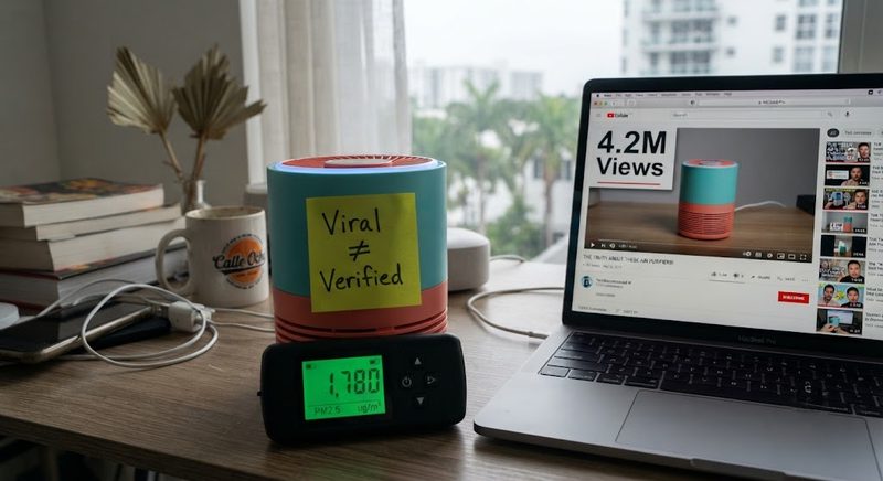 I Tested the Viral Desktop Purifier — Here's What the Particle Counter Said