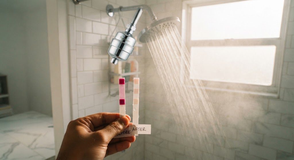 Shower Filters: A Chlorine Test Before and After Three Popular Options
