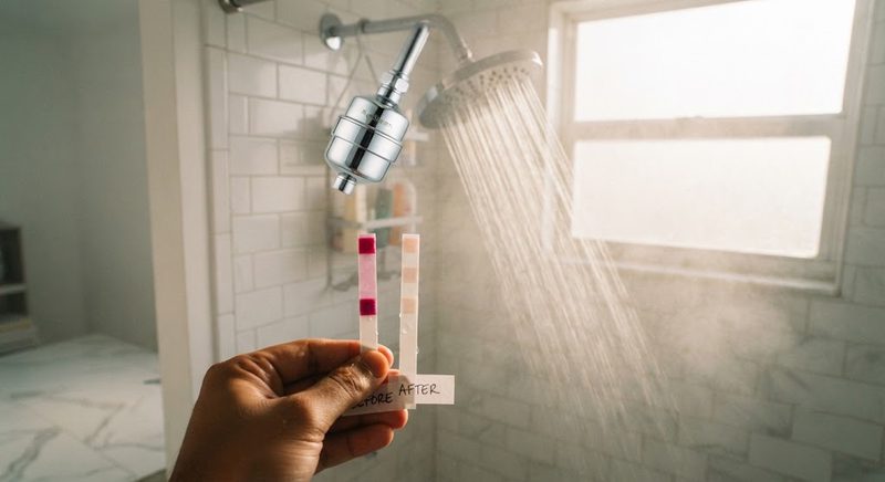 Shower Filters: A Chlorine Test Before and After Three Popular Options