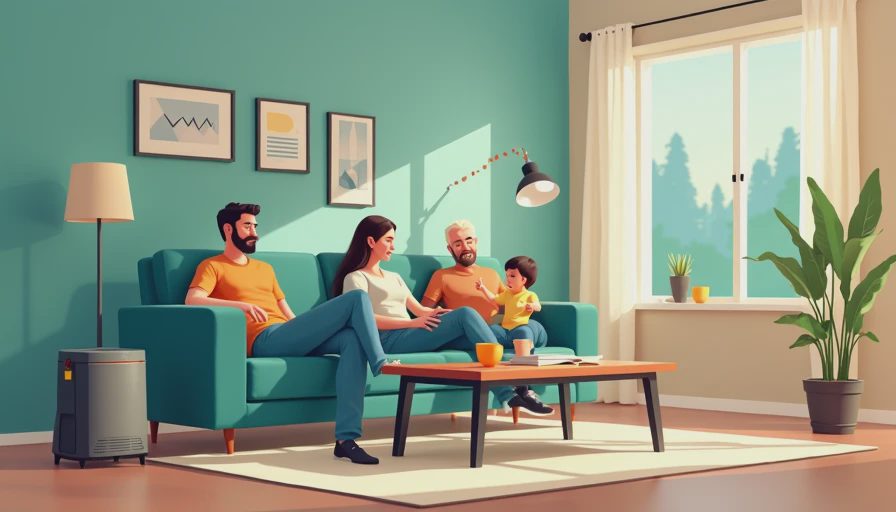 Visual context for compact air purifier